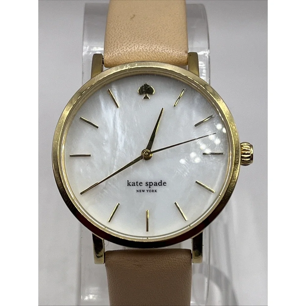 Kate Spade Metro Vachetta Women's Watch 34mm Case MOP Dial‎ 0073- New Battery